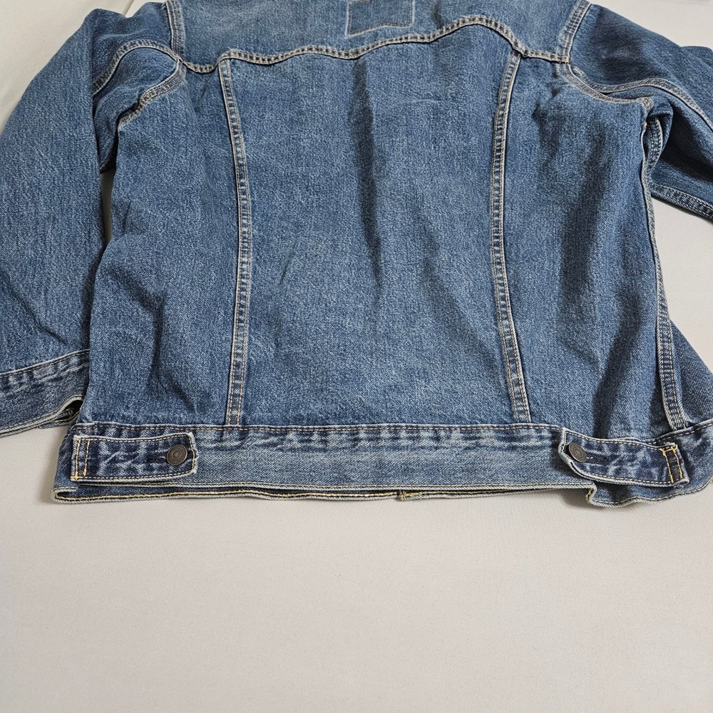 VTG Style Levi's Relaxed Denim Trucker Jacket Retro 90s Indigo Blue Grunge L - Picture 9 of 12